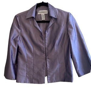 Jessica Howard Single Button Lavender Blazer Jacket Purple